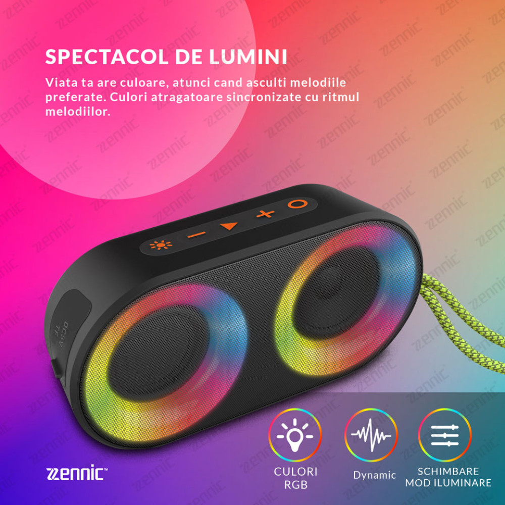Boxa portabila wireless ZENNIC® Rainbow Sound